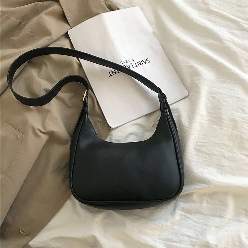 2022 New Trendy Simple Versatile Retro Crescent Shoulder Crossbody Bag for Women Korean Style Ins