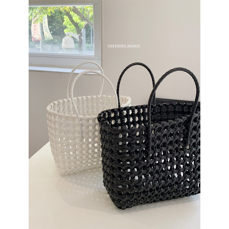 French Woven Basket Bag for Women Niche Summer Beach Handbag